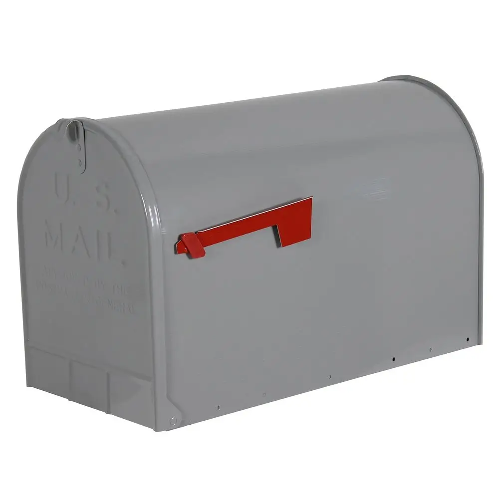 

Jumbo Galvanized Steel Post Mounted Silver Mailbox 153 4 in. H x 111 2 in. W x 2411 16 in. L