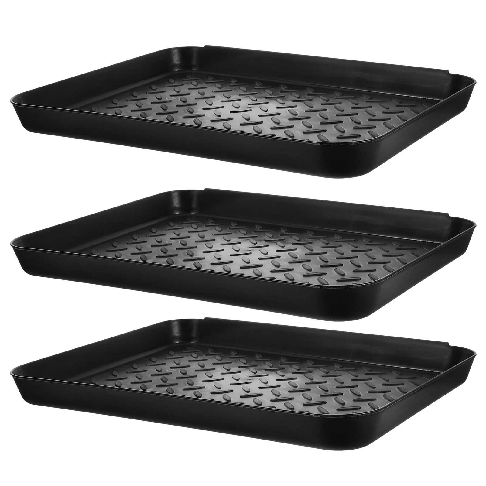 

3pcs Shoes Boot Tray Large Plastic Household Storage Tray For Indoor Outdoor Use Multi-Function Sundry Organizer Shoe Rack