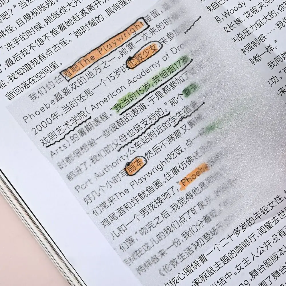 Picture 3: Portable PET Sticky Notes Pearlescent Transparent Self-Adhesive Notes Waterproof Memo Pads Students