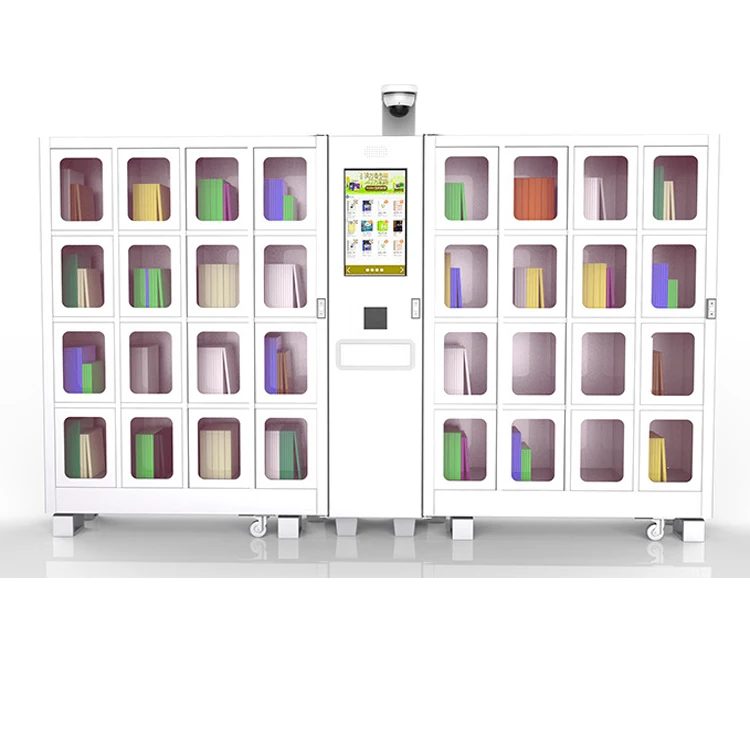 Smart Bookcase Book Vending Machine 24 Hours Self-service Smart Library UHF RFID Locker For Book File
