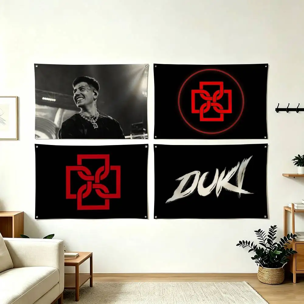 D-Duki Hip Hop Music Flags for Bedrooms Home Decor Items Outdoor Decors Garage Decoration Flaga