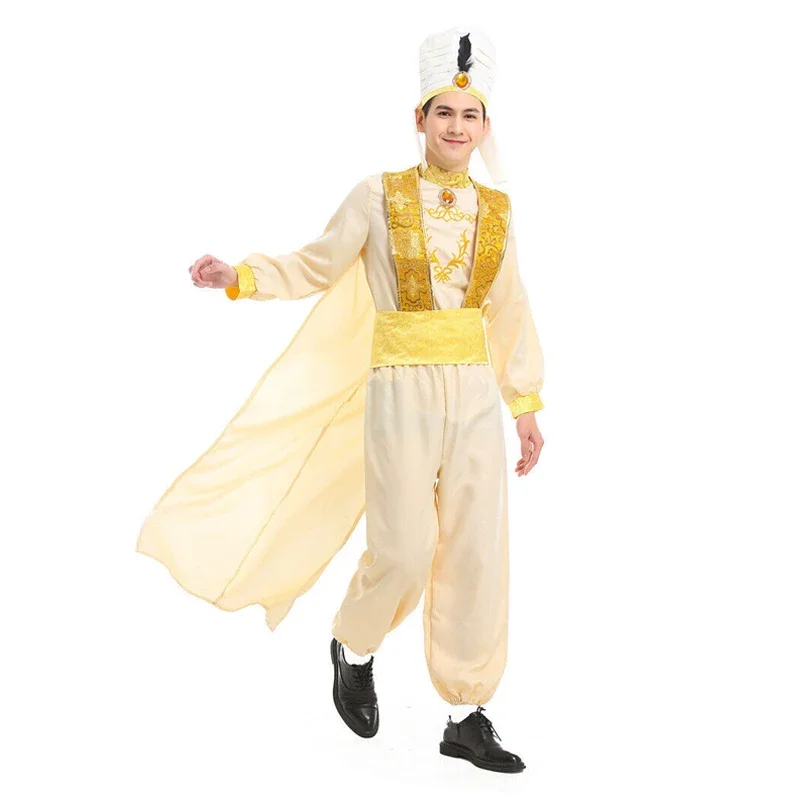 Costume de Cosplay du Prince Aladdin Lamp, Tenue d'Halloween pour Adulte
