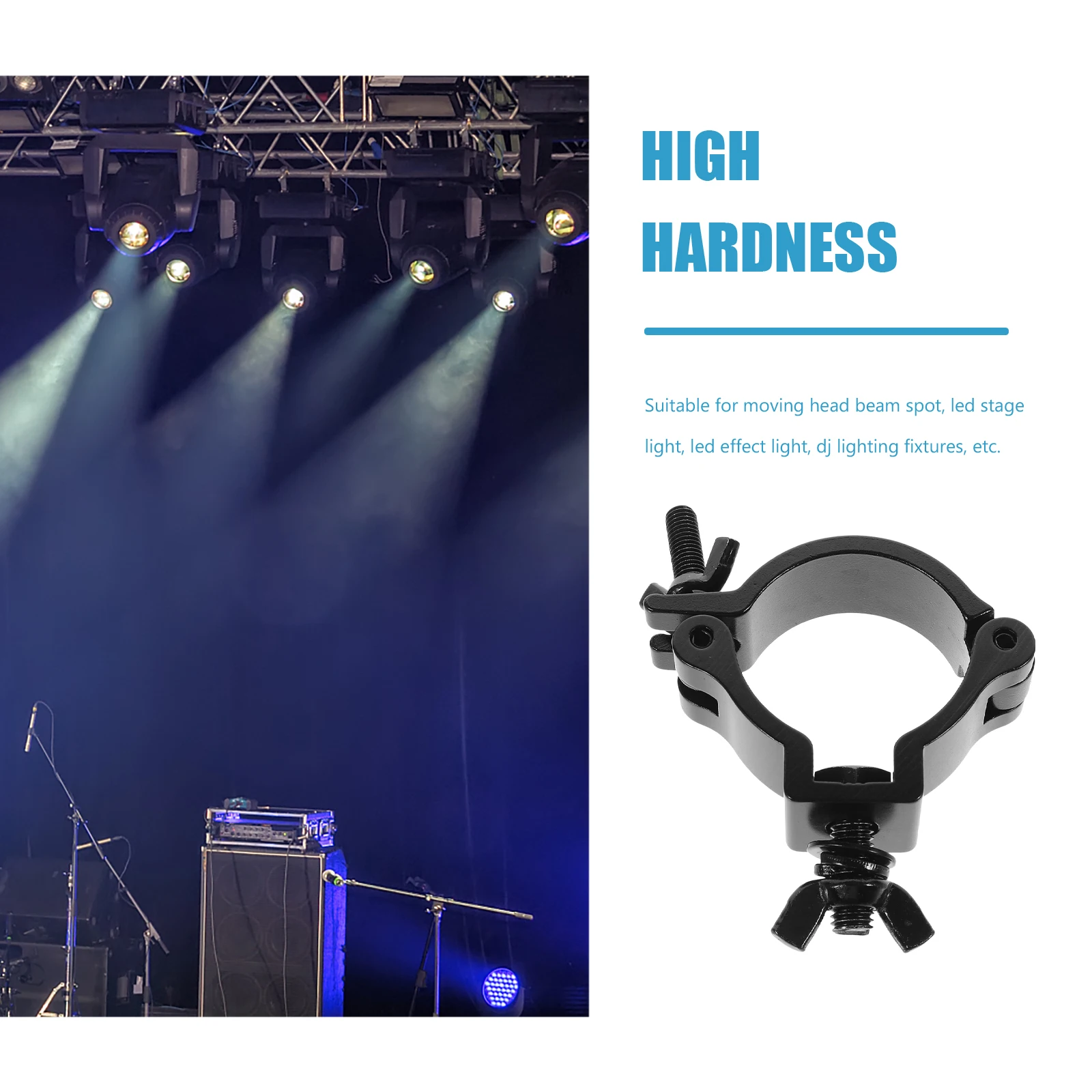 Abrazaderas O de armazón de aleación de aluminio, ganchos para lámpara de escenario, montaje de iluminación resistente para Dj, punto de haz de cabeza móvil, 4 Uds.