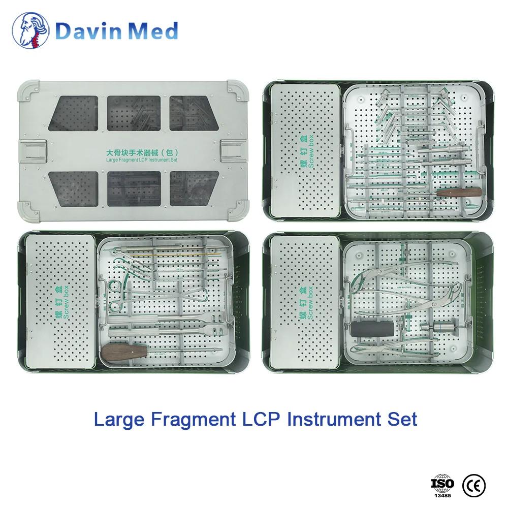 Medical Orthopedic 4.5mm Large Fragment Instrument Set Screw Box For Femur Tibia Bone Plate Surgery Autoclavable Kit