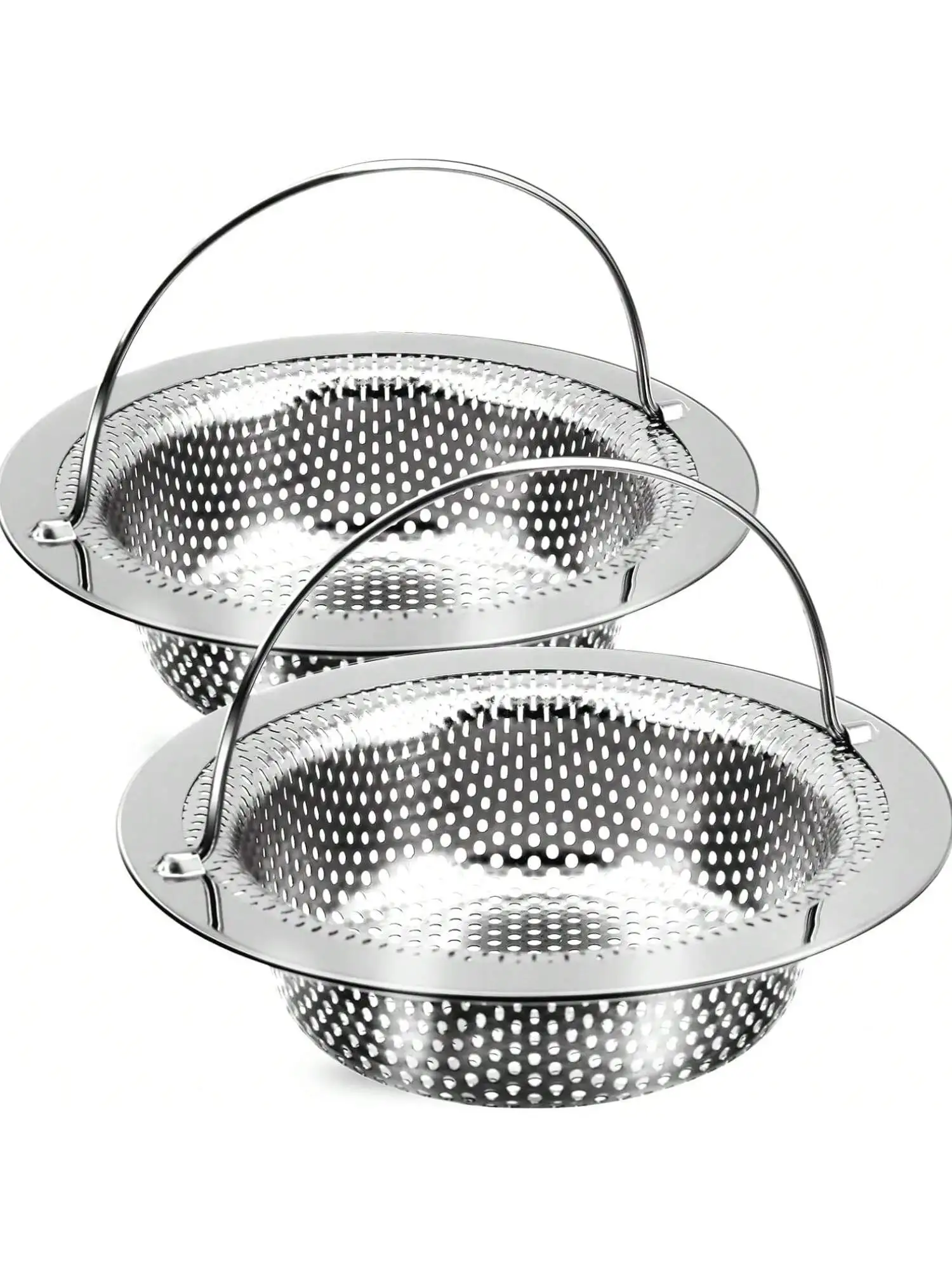 

2 шт. сетчатых фильтра для раковины из нержавеющей стали, предотвращающие засоры, для кухонных и ванных стоков, легко моются