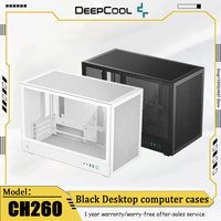 DEEPCOOL CH260 Computer Case M-ATX Back Plug Motherboard Supports 360Water Cooling ATX Power Supply Type-C Interface Desktop