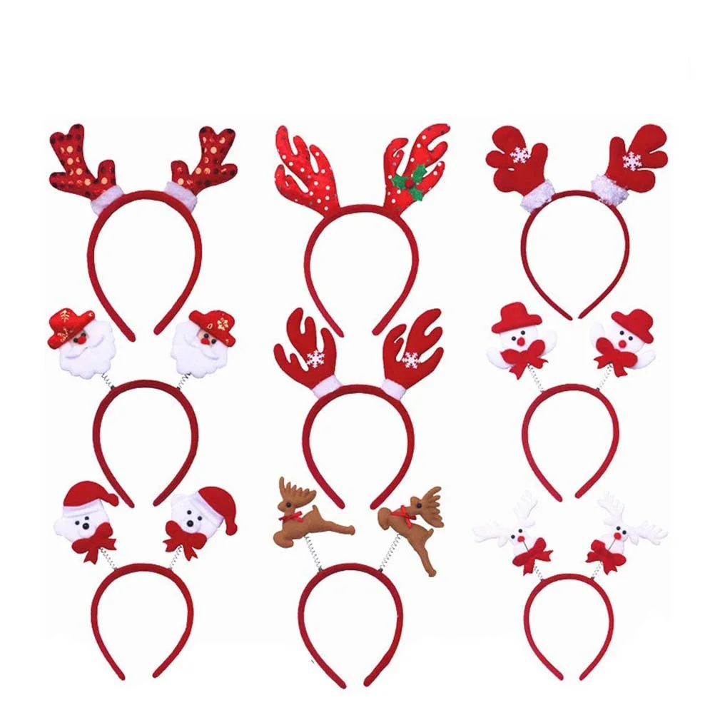 

12 Pcs Headband Hair Band for Kids Adults Non Fading Durable Costume Christmas Costume Headbands Accessory Party Hoop Holiday