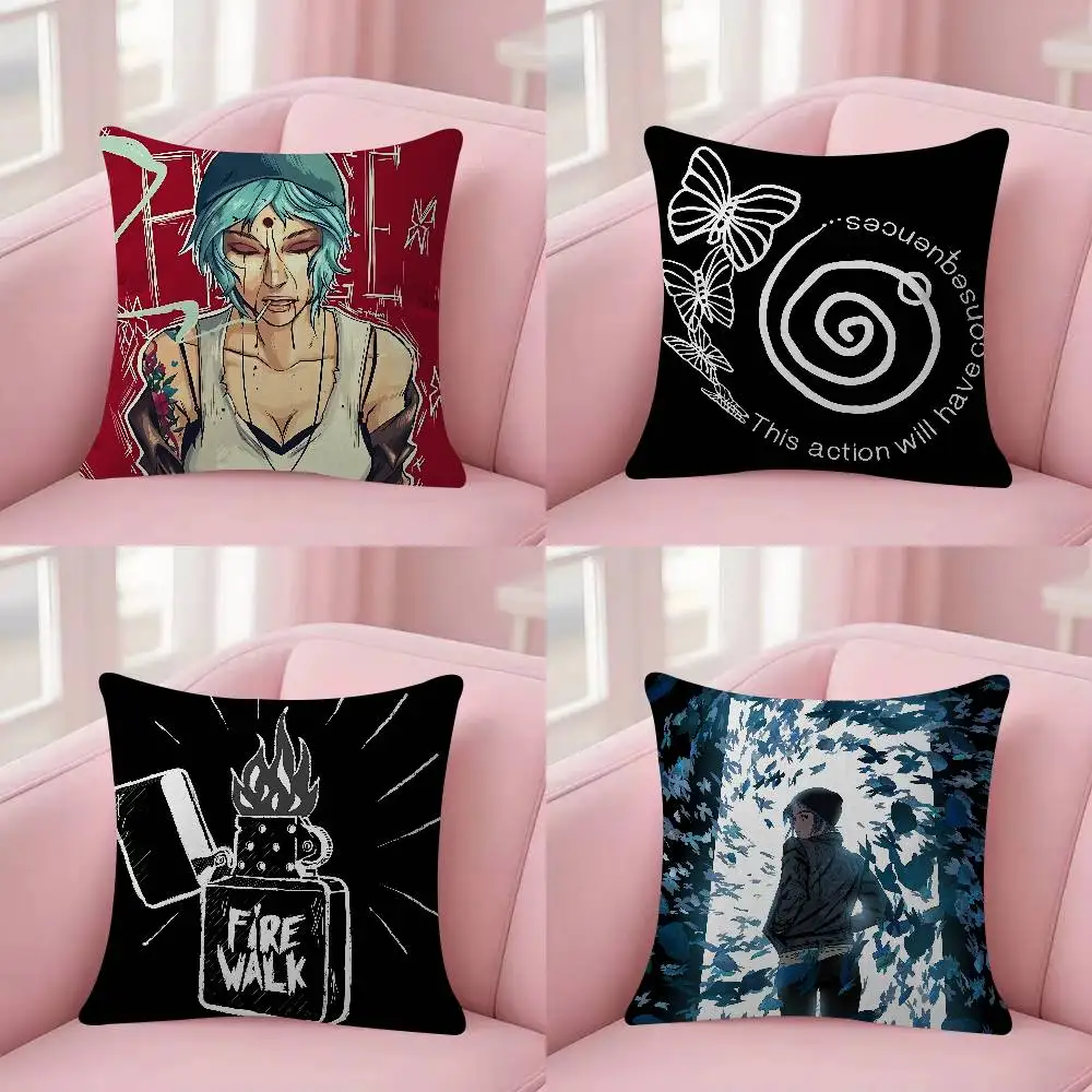 Cool L-Life Is Games S-Strange Pillow Case Plush Fabric Soft Double Sided Print Sofa Cushion Cover Throw Pillow Covers