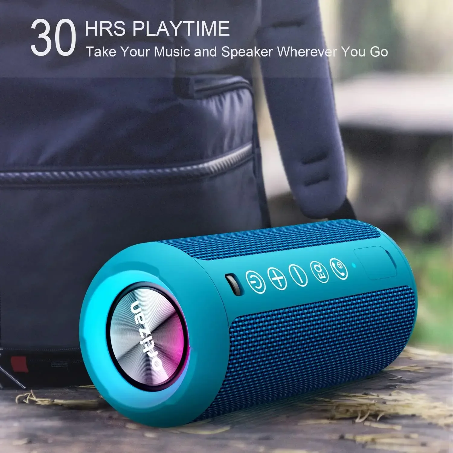 Ortizan Bluetooth スピーカー、IPX7 防水ポータブルワイヤレス屋外