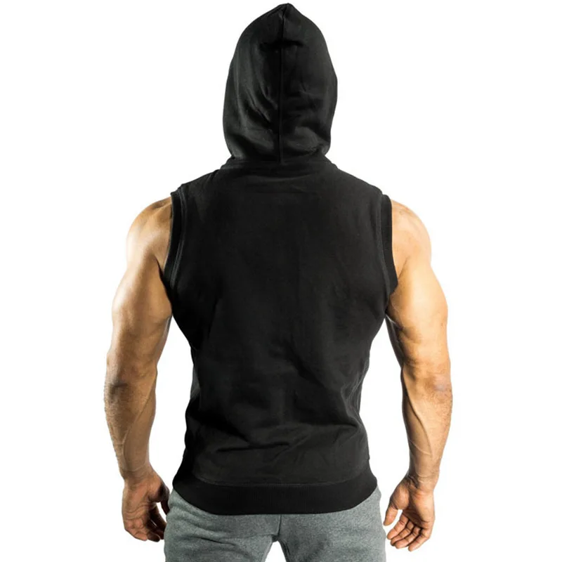 HKSH Spring Summer Men Lace Up Hooded Open Zipper Sweater Sleeveless Fashion Sports Coat Dark Tide Highstreet Streetwear HK0181