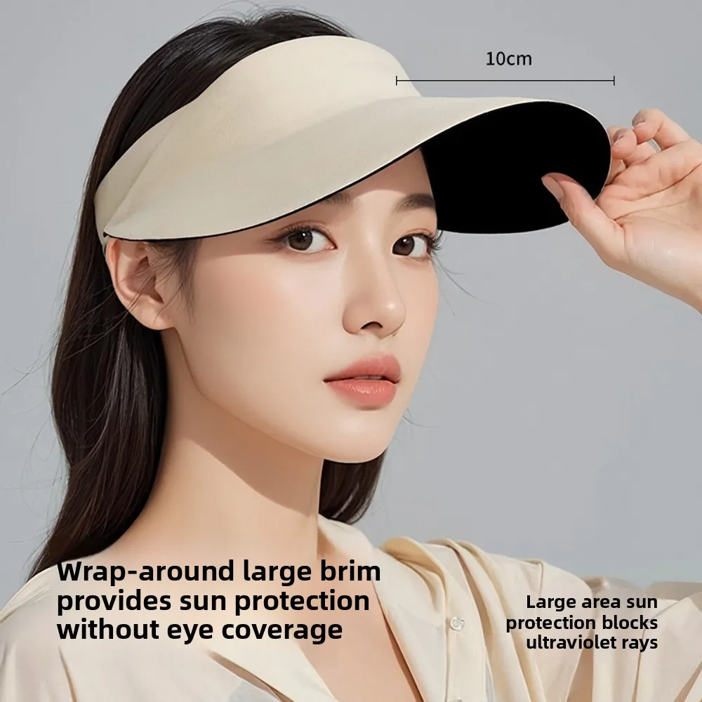Новая летняя солнцезащитная шляпа 2025 года с пустой крышей, уличный солнцезащитный козырек, защита от ультрафиолета, без следов, большие складные поля Xmz291