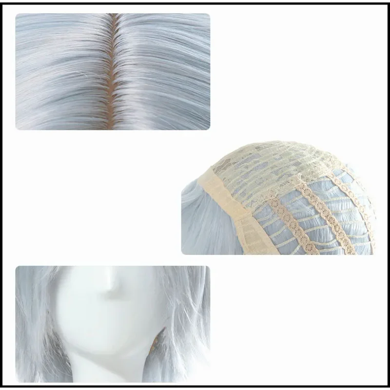 Perruque de Cosplay pour Homme Cool, Accessoire de Synthèse de Cheveux Gris pour Halloween, DMC Dante