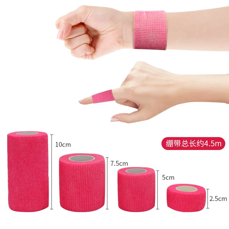 1 Roll Self-adhesive Bandages Finger Wrist Arm Dressing Bandages Nonwovens Elestic Skin Patch Plasters for Sports First Aid