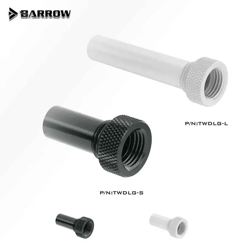 

Barrow Black / Silver / White External Flow Direction FittingLong (50mm)( 20mm) Water Cooling Fitting TWDLG-S TWDLG-L