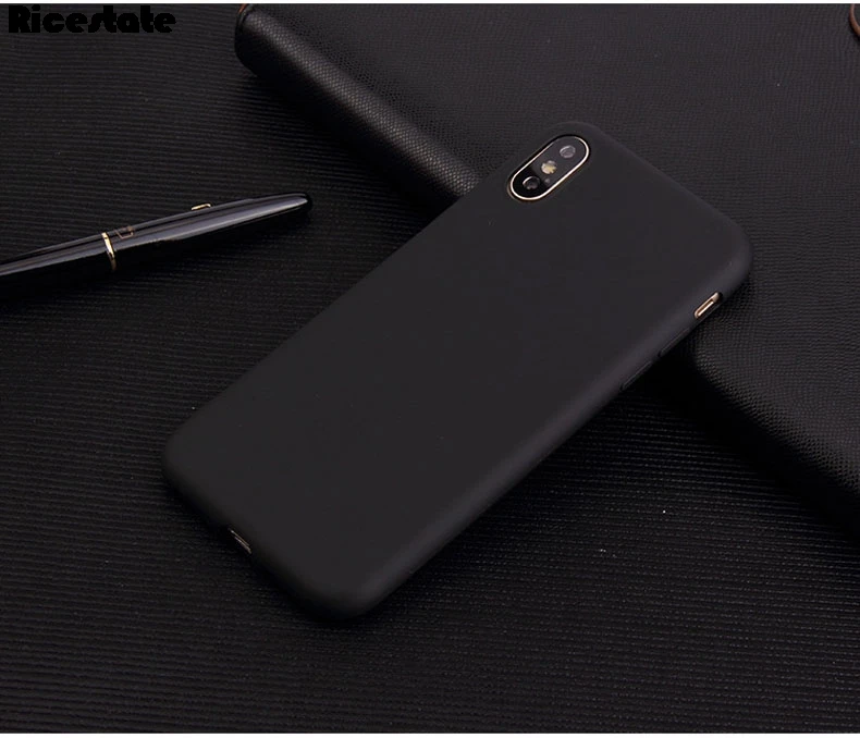 Ricesestate Fall für iPhone x xr xs max matt einfarbig Fall für iPhone 10 zehn x xs max xr Abdeckung schützen Haut Silikon Fall – Detail 4