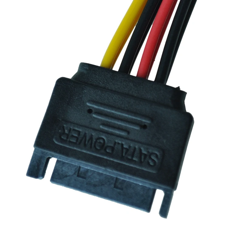 Adaptador de Cable divisor Y de alimentación SATA, 3x6 pulgadas, M/F (Cable de alimentación)