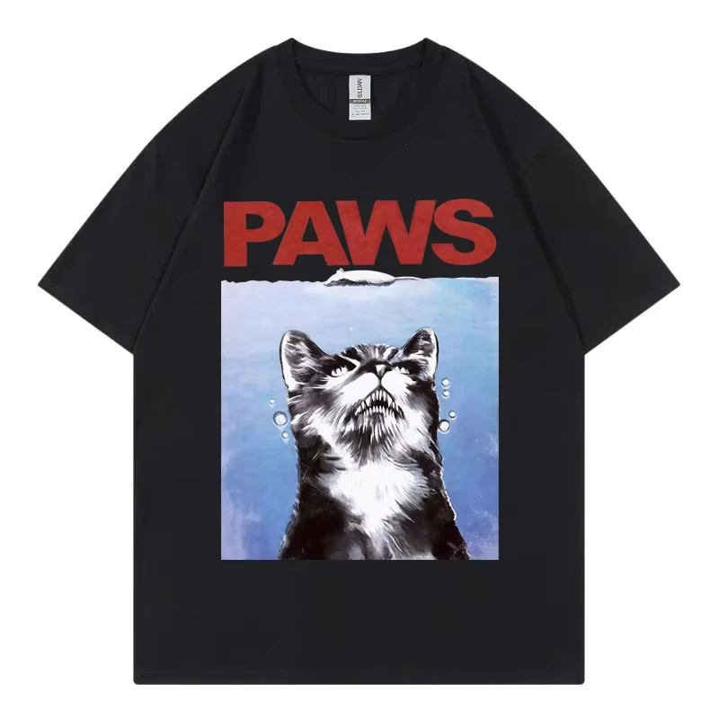 Divertida camiseta de piernas y barbilla para gatos ropa femenina camiseta de manga corta de moda gotica