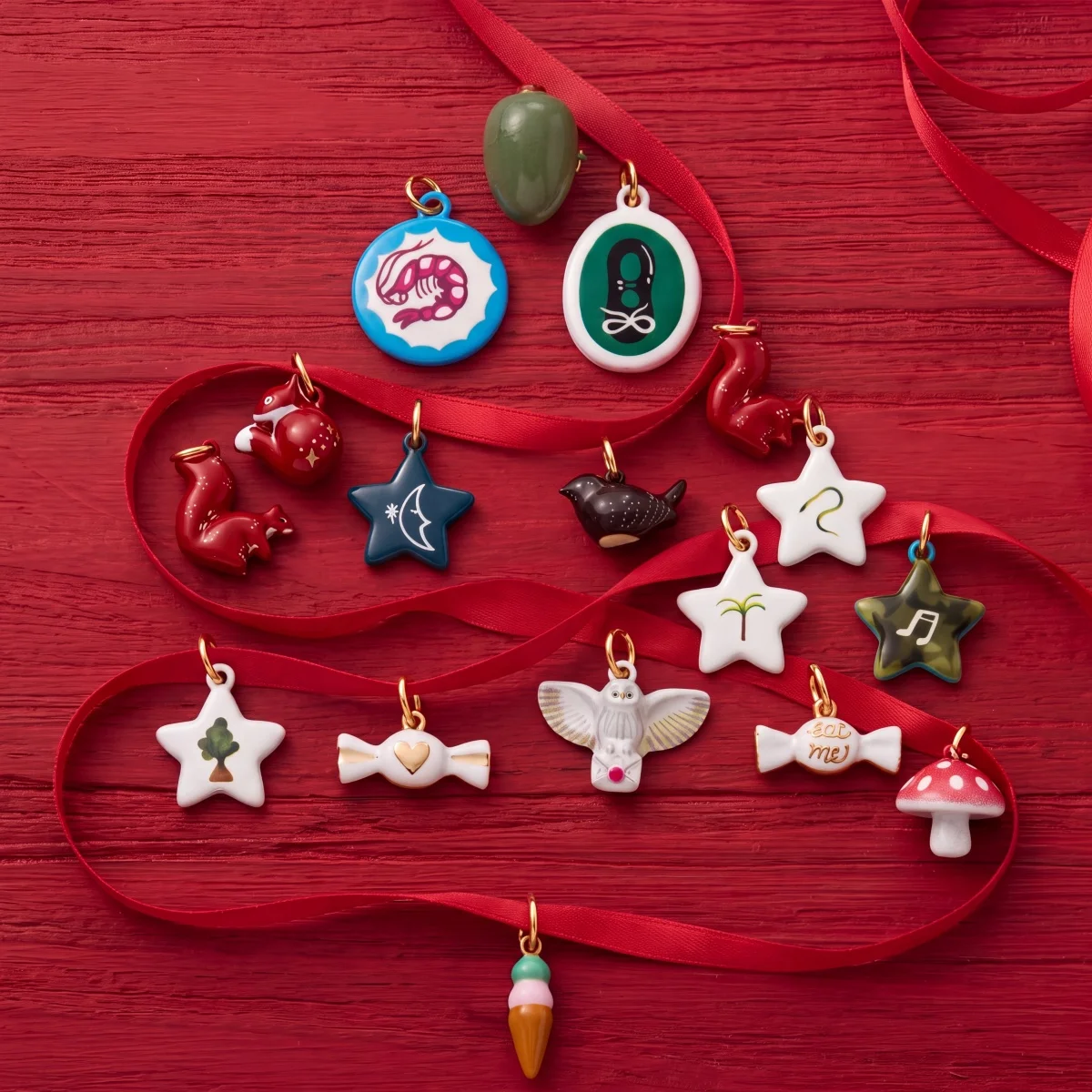 Kupfer-Emaille-Anhänger, vergoldet, Weihnachtsmotiv, niedliches Tier, Lebensmittel, Stern-Anhänger, DIY-Armband, Halskette, Schmuckherstellungszubehör – Detail 7