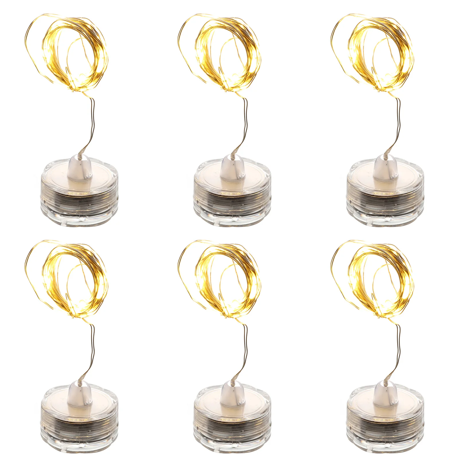 6 قطعة سلسلة أضواء غاطسة 2 متر طويلة 20LED مصباح مقاوم للماء مع صندوق زهر البرقوق للزينة حفل زفاف