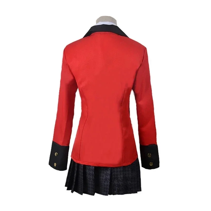 Kakegurui Jabami Yumeko Cosplay Kostuum Halloween Sayaka Dwangmatige Gokker Anime Meisje Geplooide Rok Uniform Volledige Set