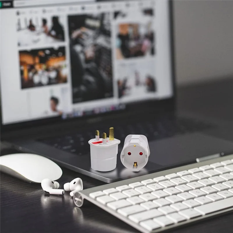 3PCS Universal Travel Adapter Type G Electrical Plug Converter EU To UK European To British Power Socket Plug Adapter UK PLUG-AS