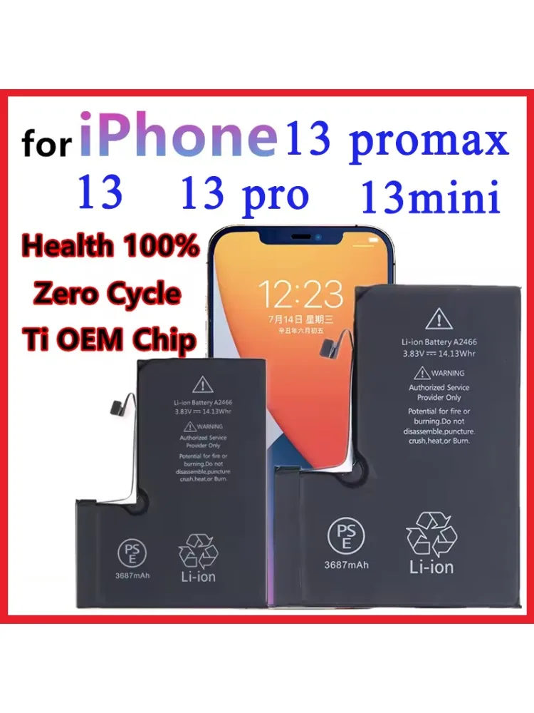 Für iPhone 13 Batterie Ersatz Für Apple iPhone 13pro 13promax 13 Mini Mobile Zubehör Wiederaufladbare Lipo Batterie