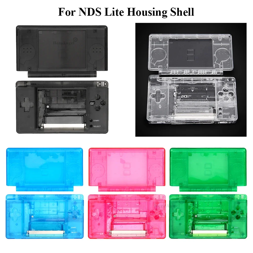 NEW Transparent Color For Nintend DS Lite Housing Shell Case Full Kit for Nintendo DS Lite NDS Lite NDSL Case Cover Accessories