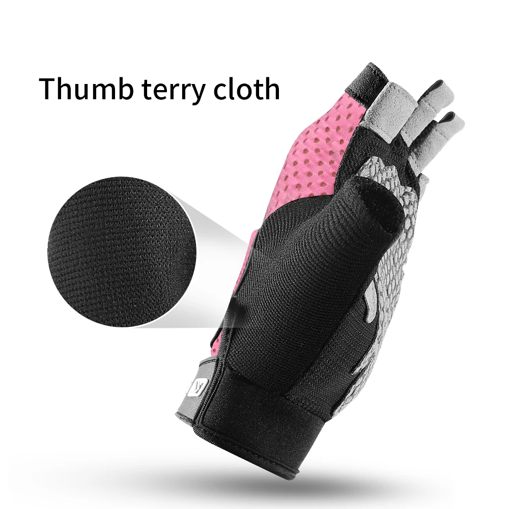 Half Finger Gloves Gym Fitness Anti-Slip Women Men Gel Pad Gloves Gym Cycling Fingerless Gloves Bicycle Accessories