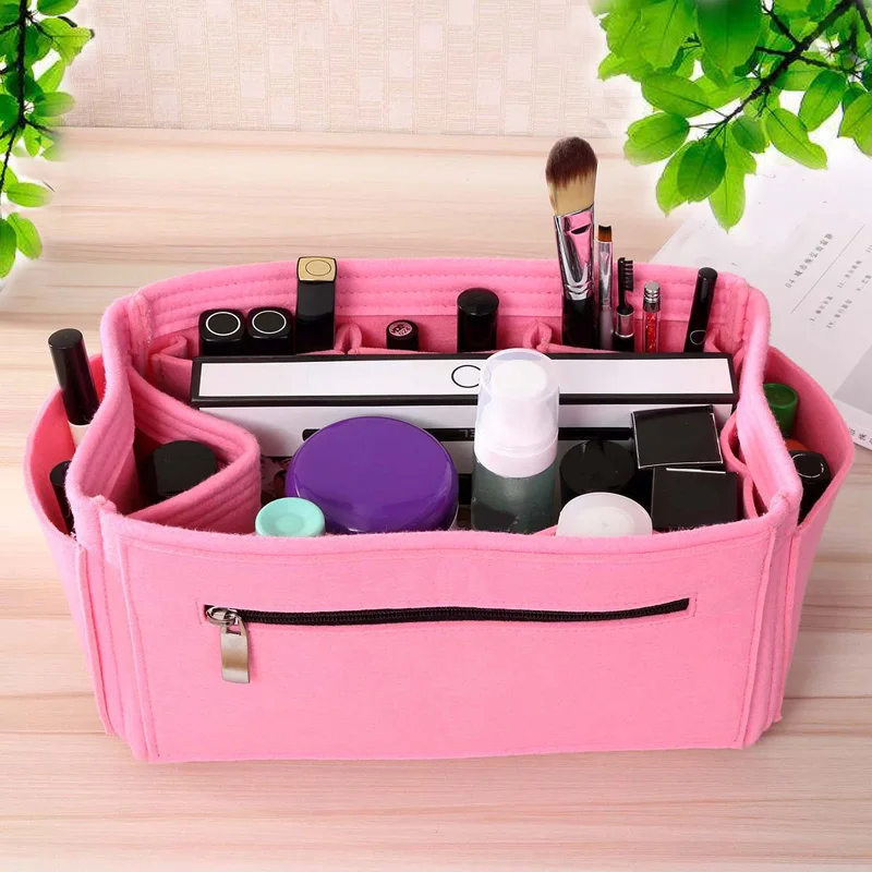 Liner Bag Insert Purse Liner BagWomen's Handbag1PC Portable Felt Inner Bag Storage   Tote Makeup Organizer Felt Insert Bag