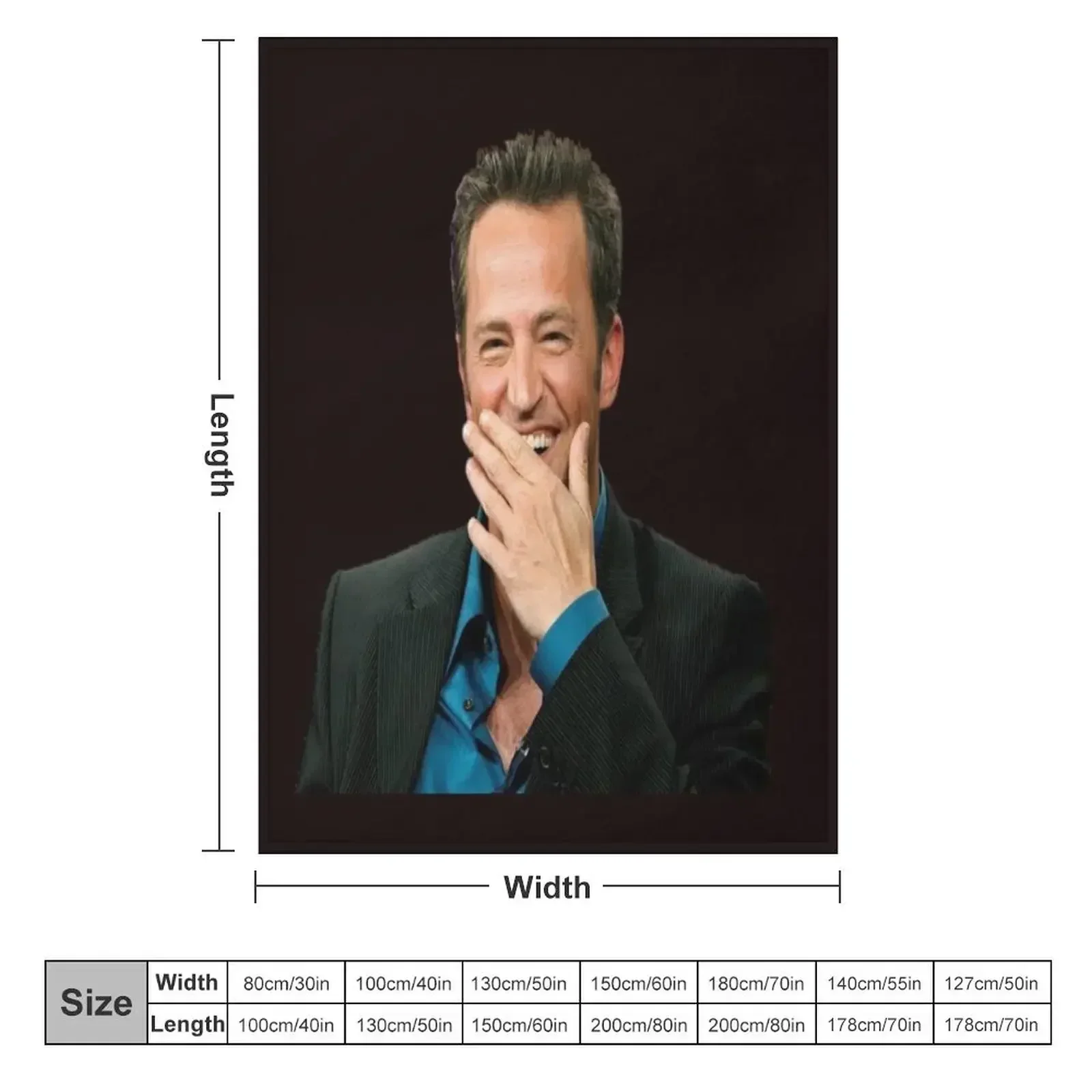 matthew perry Throw Blanket funny gift Decorative Sofas Bed Flannel Beach valentine gift ideas Blankets