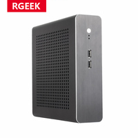 RGEEK G60 Chassis All Aluminum Mini case HTPC ITX Power USB2.0 Desktop Computer With Power Supply