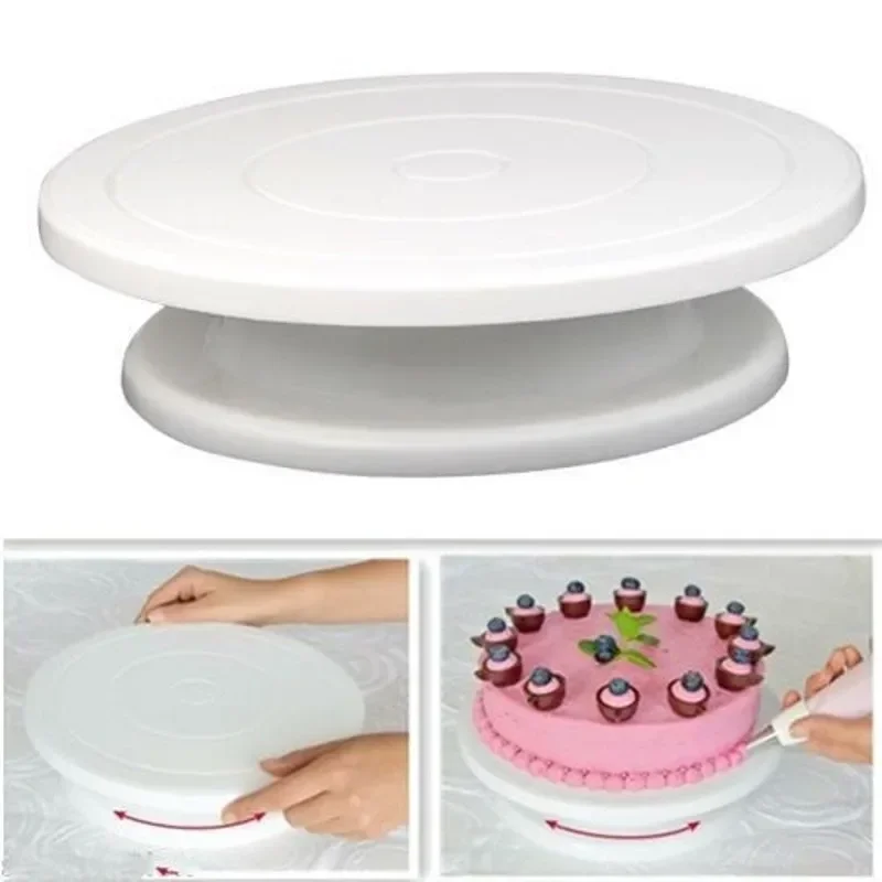 

Cake Turntable Stand Cake Decoration Accessories DIY Mold Rotating Stable Anti-skid Round Cake Table Kitchen Baking Tools