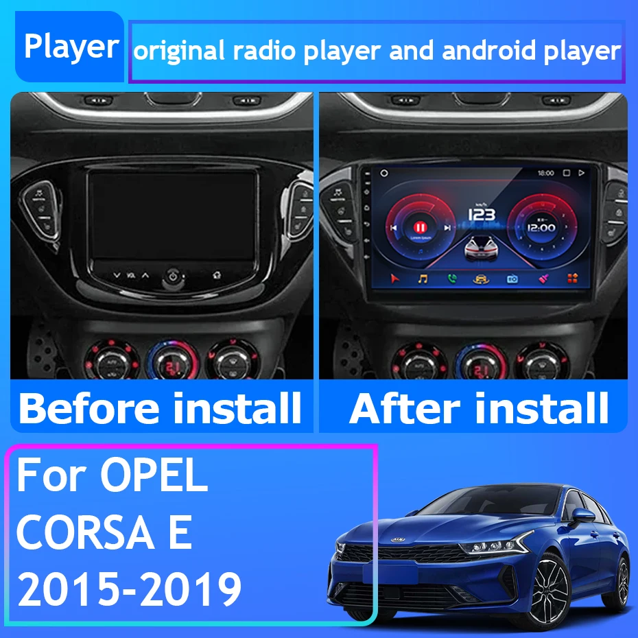 

For OPEL CORSA E 2015-2019 Car Radio Carplay GPS Navigation Android Auto No 2din DVD Stereo Head Unit Multimedia Player