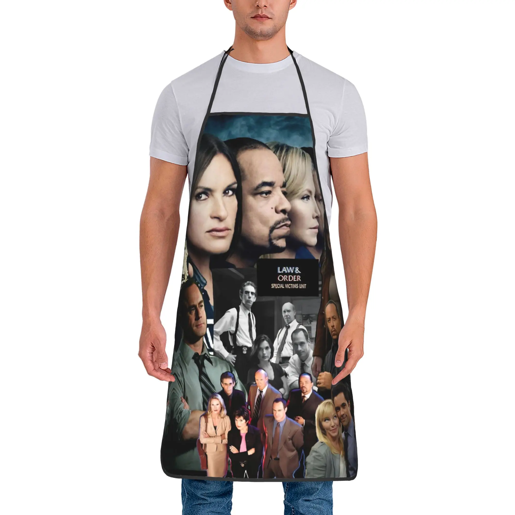 Law Order SVU Apron  Cooking Custom Kitchen Accessories Manicure Barbecue Aprons without Pocket