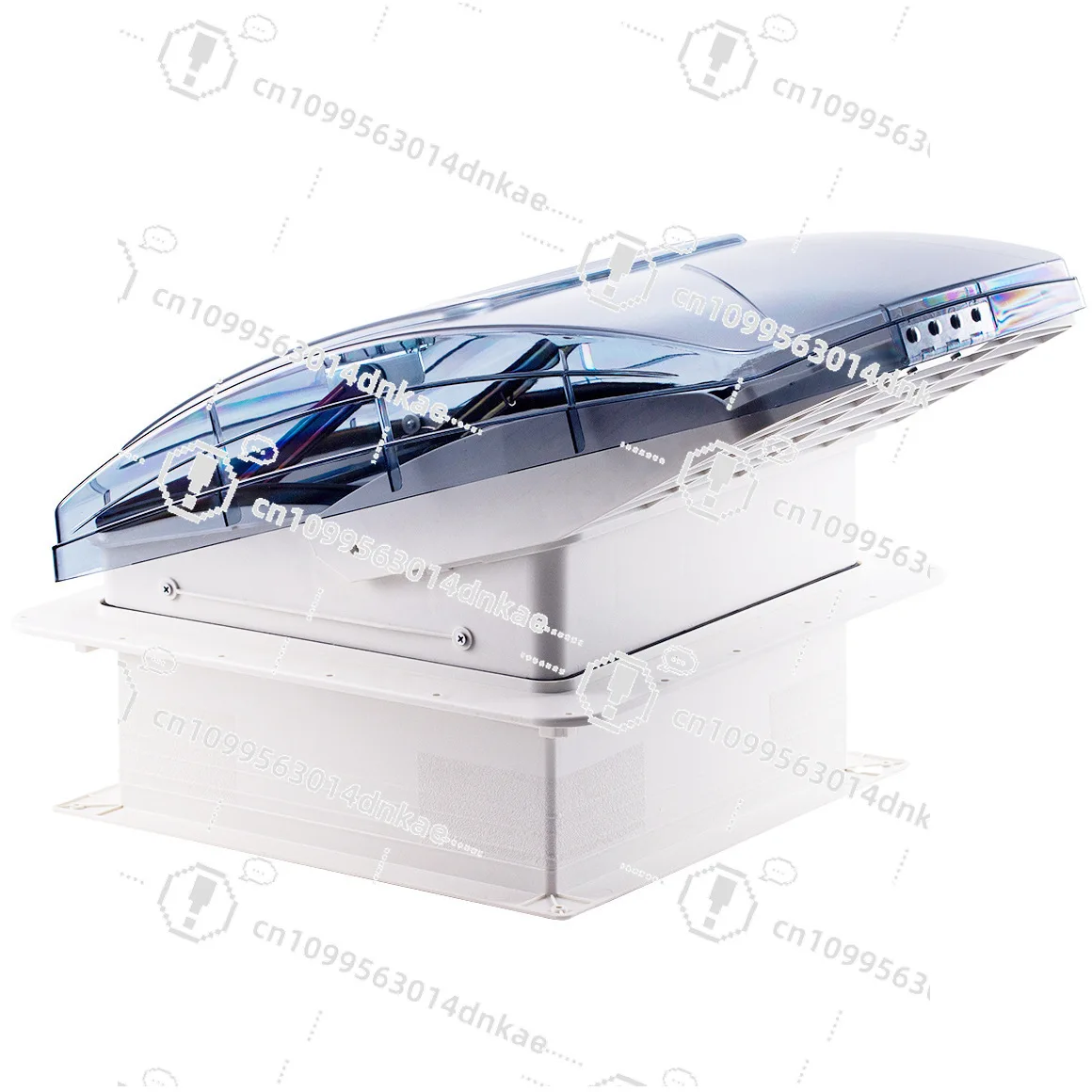 14 Inch RV Roof Vent White RV Cabin Vent with Fan Black Range Hood Exhaust Cover