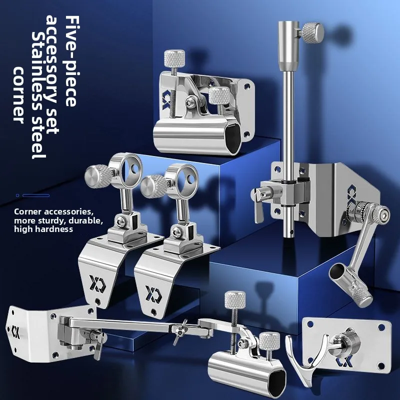 thickened-stainless-steel-fishing-rod-bracket-accessories-corner-stand-competition-fishing-box-hanging-bag-corner-frame