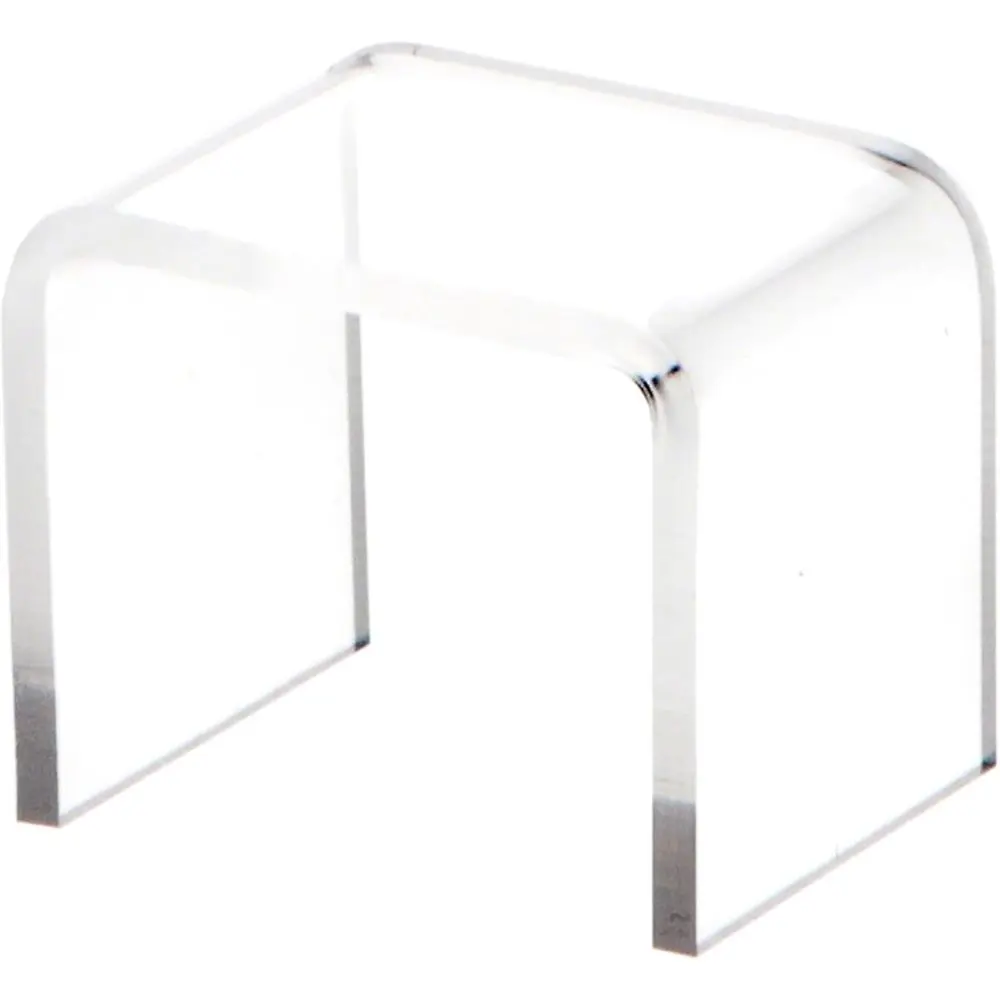 

1 Inch High Clear Acrylic Square Stand, 1.38 Wide x 1 Deep, 24 Pack