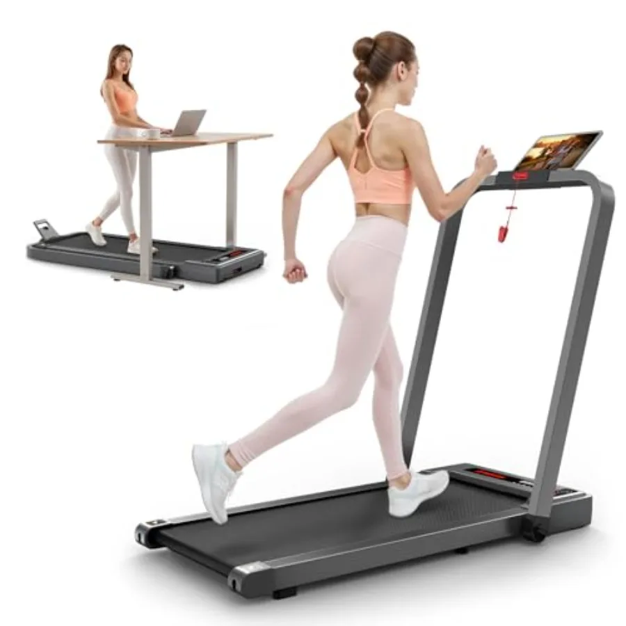 Portable Electric Treadmill for Home and Office Use Compact Folding Running Machine with 2.5HP Motor 300lbs Weight Capacity 15I
