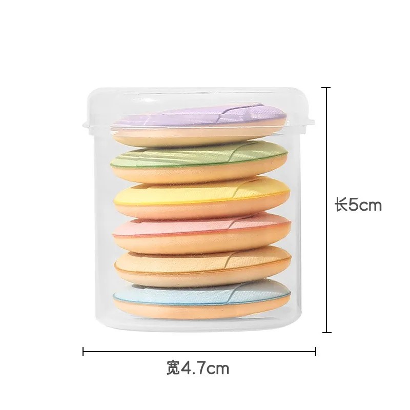 6 Pcs Mini Size Cosmetic Puff Finger Shape Thumb Air Cushion Sponge Concealer Highlighter Blender Under Eye Makeup Puff Tools