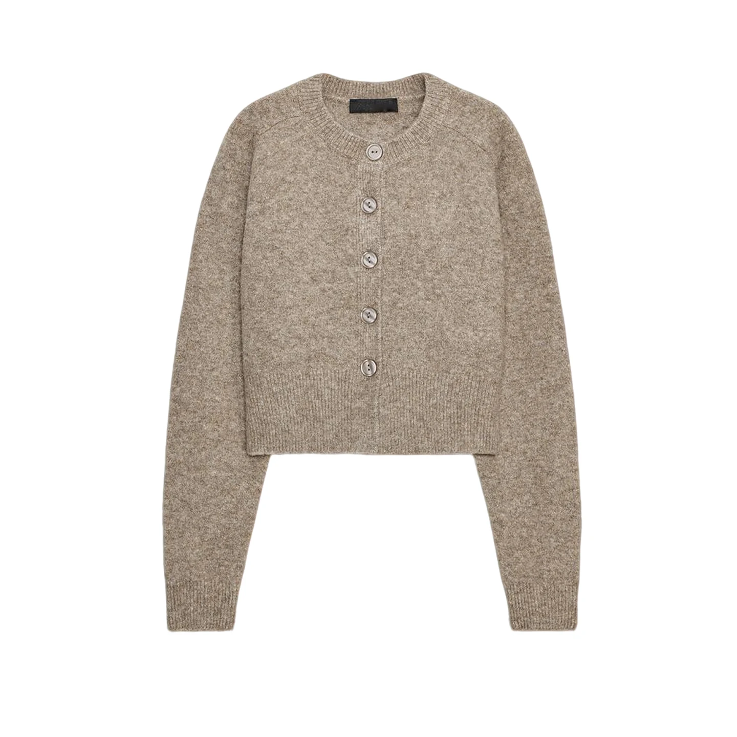 خريف شتاء جديد وصول المرأة عادية Sle ort محبوك Jaet طويل Sve جولة Ne زر التفاصيل لينة ألياف البوليستر