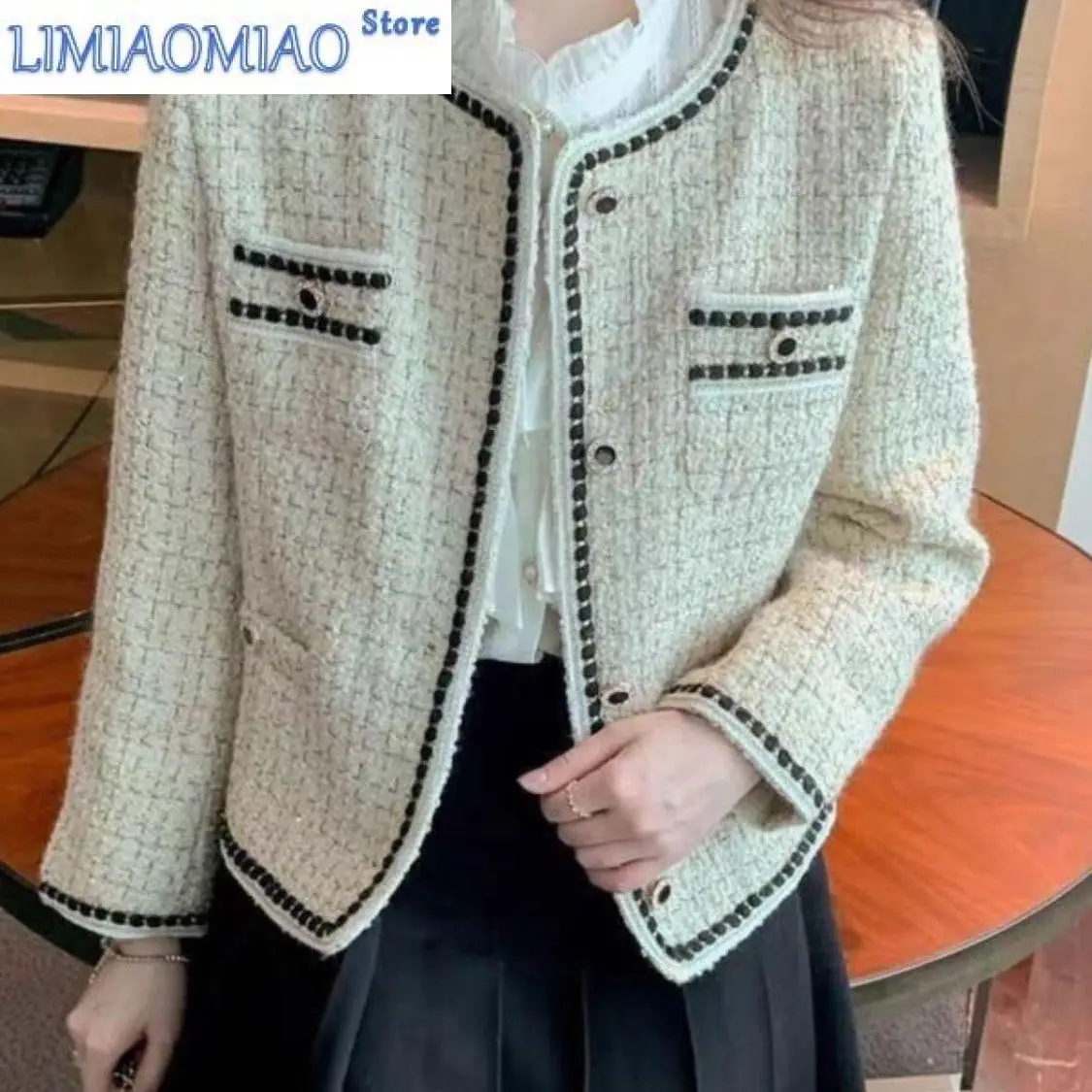 Tweed Fragrant Jacket Short Style New Celebrity Design Niche Versatile Cardigan Top