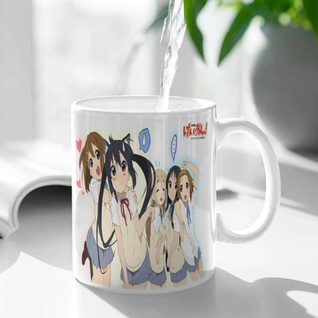 New K-ON Anime Ceramic Mugs Coffee Cups Milk Tea Cup ins Oatmeal Breakfast Mug Drinkware Kitchen