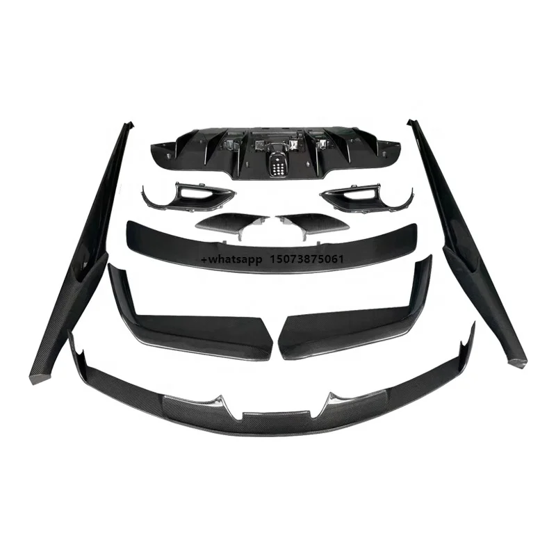Front Lip Rear Lip Side Skirt Tail Wing Suitable for 488GTB Modified Novitec Body Kits Carbon Fiber Body Kit