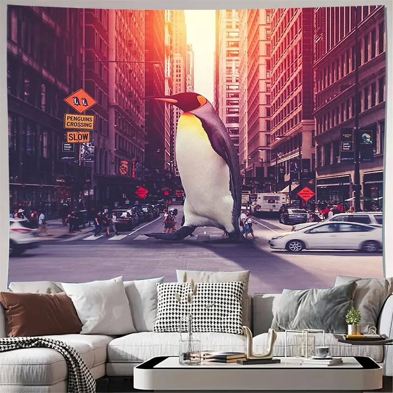 Tapiz de pared sin marco, telón de fondo de Anime con vista de calle, paisaje urbano, decoración del hogar, divisor de habitación de estilo japonés, decoración para sala de estar