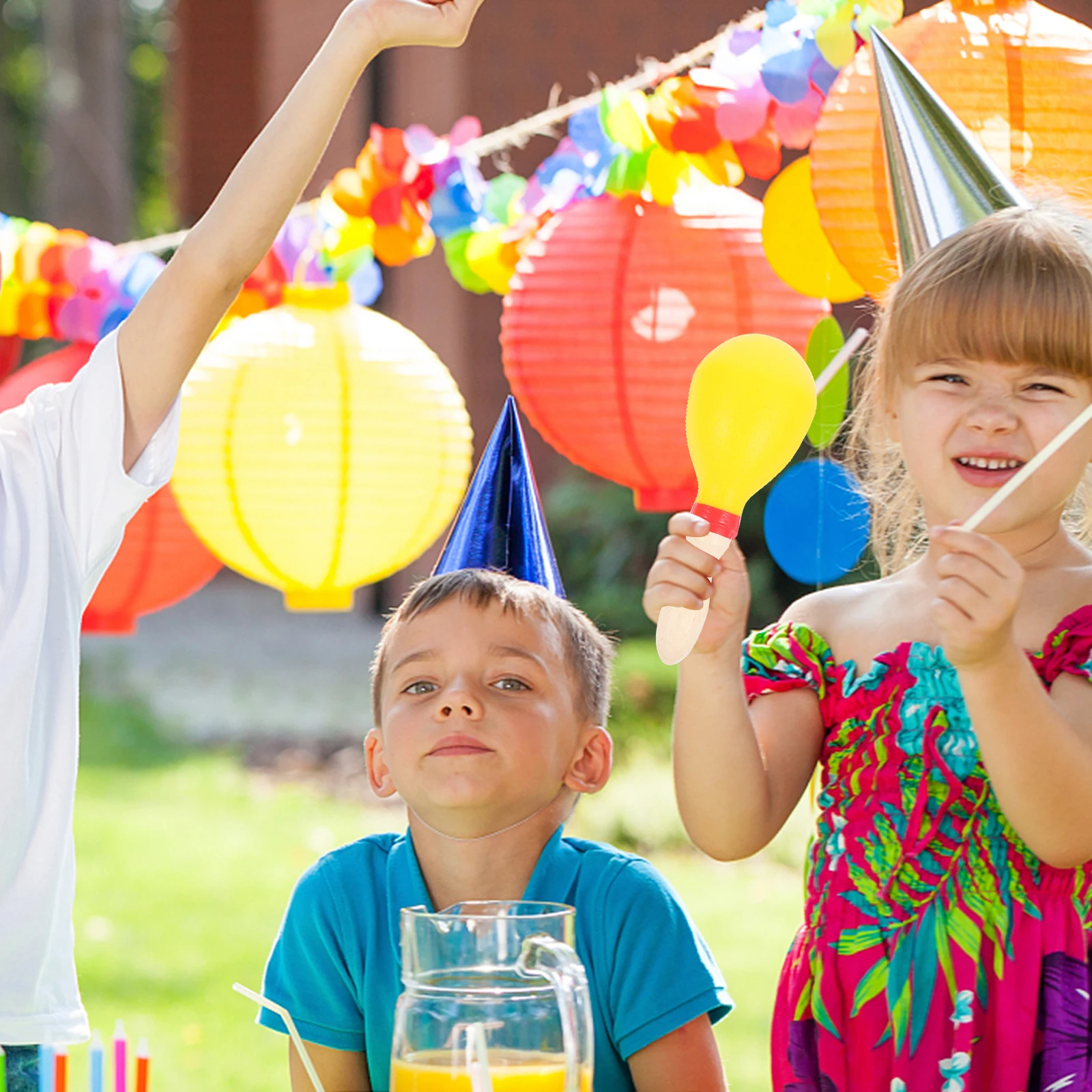 

2pcs 1 Pair Wooden Percussion Instrument Maracas Shaker For Kids Toddler Lightweight Portable Smooth Design Kids Maracas Shaker