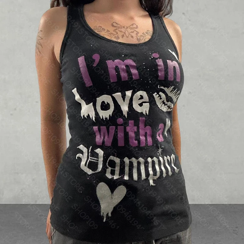 

Gothic Grunge Crop Tops Vintage Women Kawaii Graphics Tops Retro Lovely Vest Punk Style E-girl Aesthetic Baby Tees Summer Tops