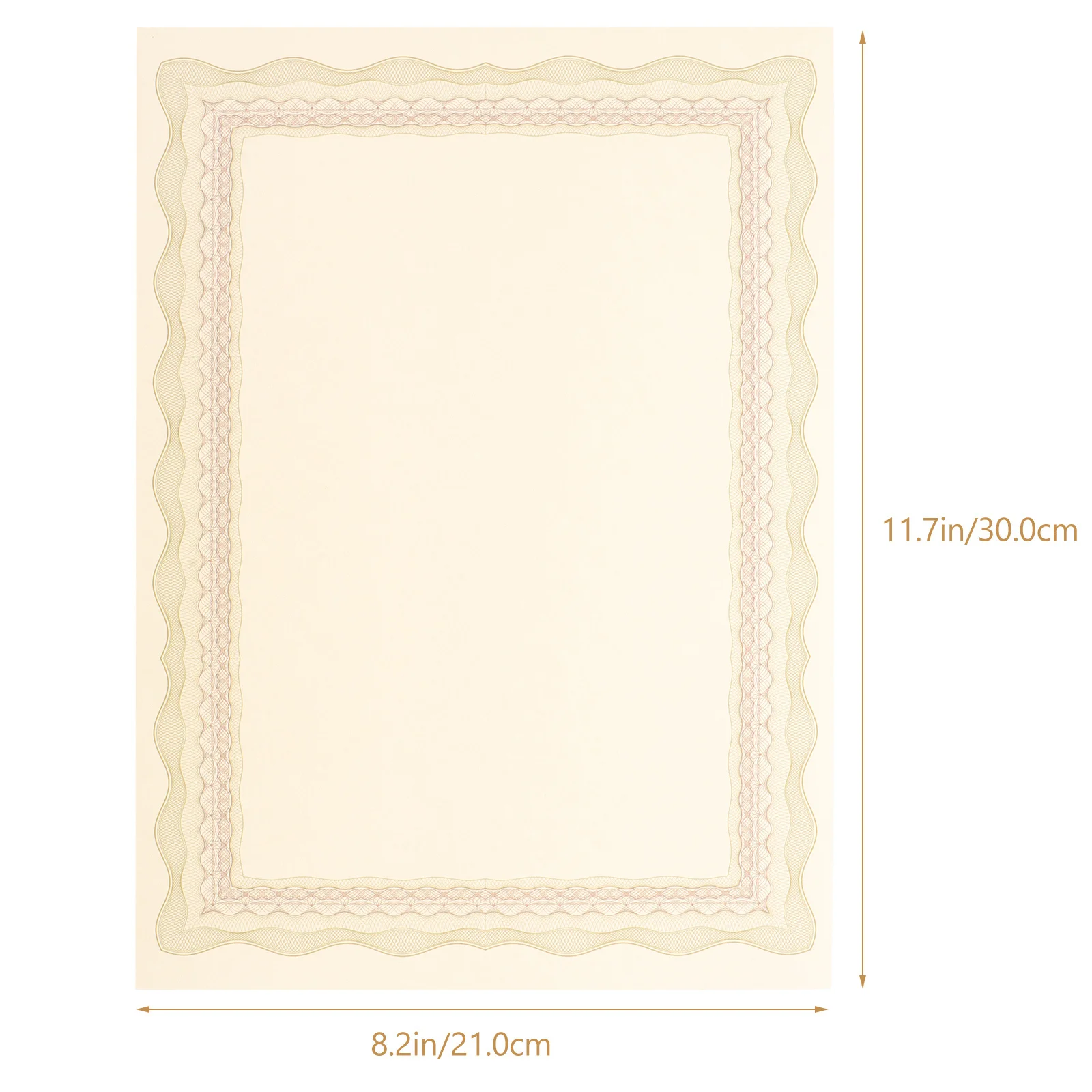 10Pcs Professional Certificate Paper Rounded Corners for Graduation and Academic Awards Certificate Paper School Supply