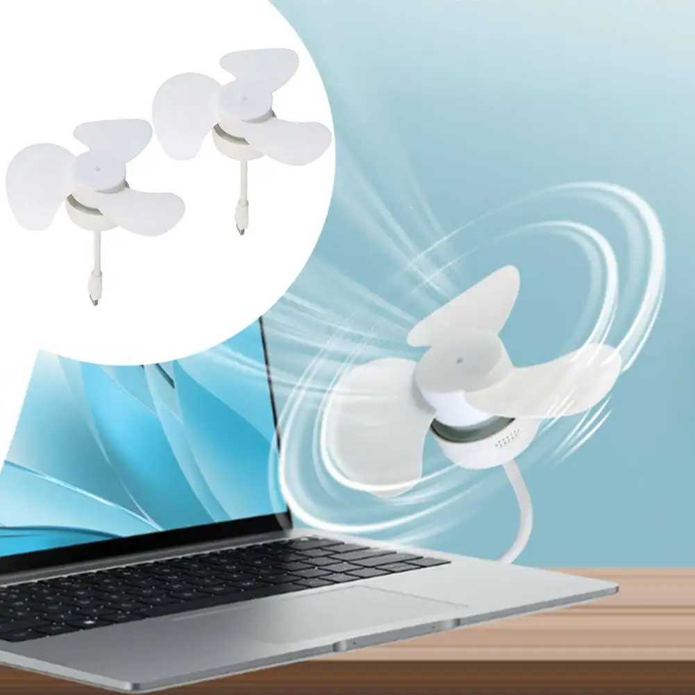 USB Desk Fan Portable Silent Desk Fan With Adjustable Wind Direction For Camping HVAC Systems & Parts