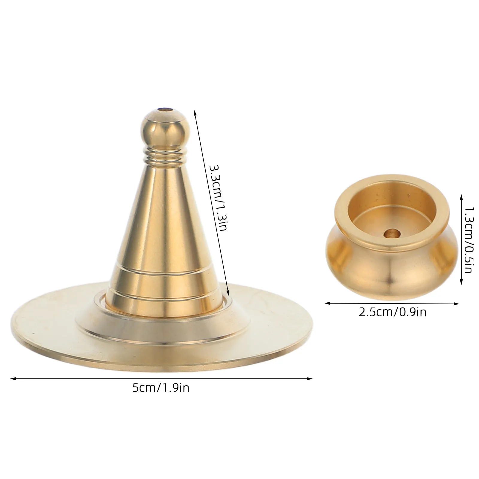 Picture 4: 1Set Incense Cone Mold Set DIY Making Kit Mini Copper Cone Holder Detachable Ash Catcher Indoor Fragrance Burner Meditation