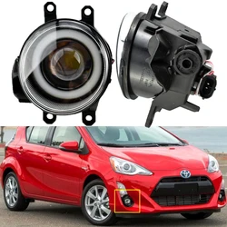 2pcs Car LED Fog Light Angel Eye DRL Daytime Running Light 12V headlights For Toyota Prius C AQUA 2015 2016 2017